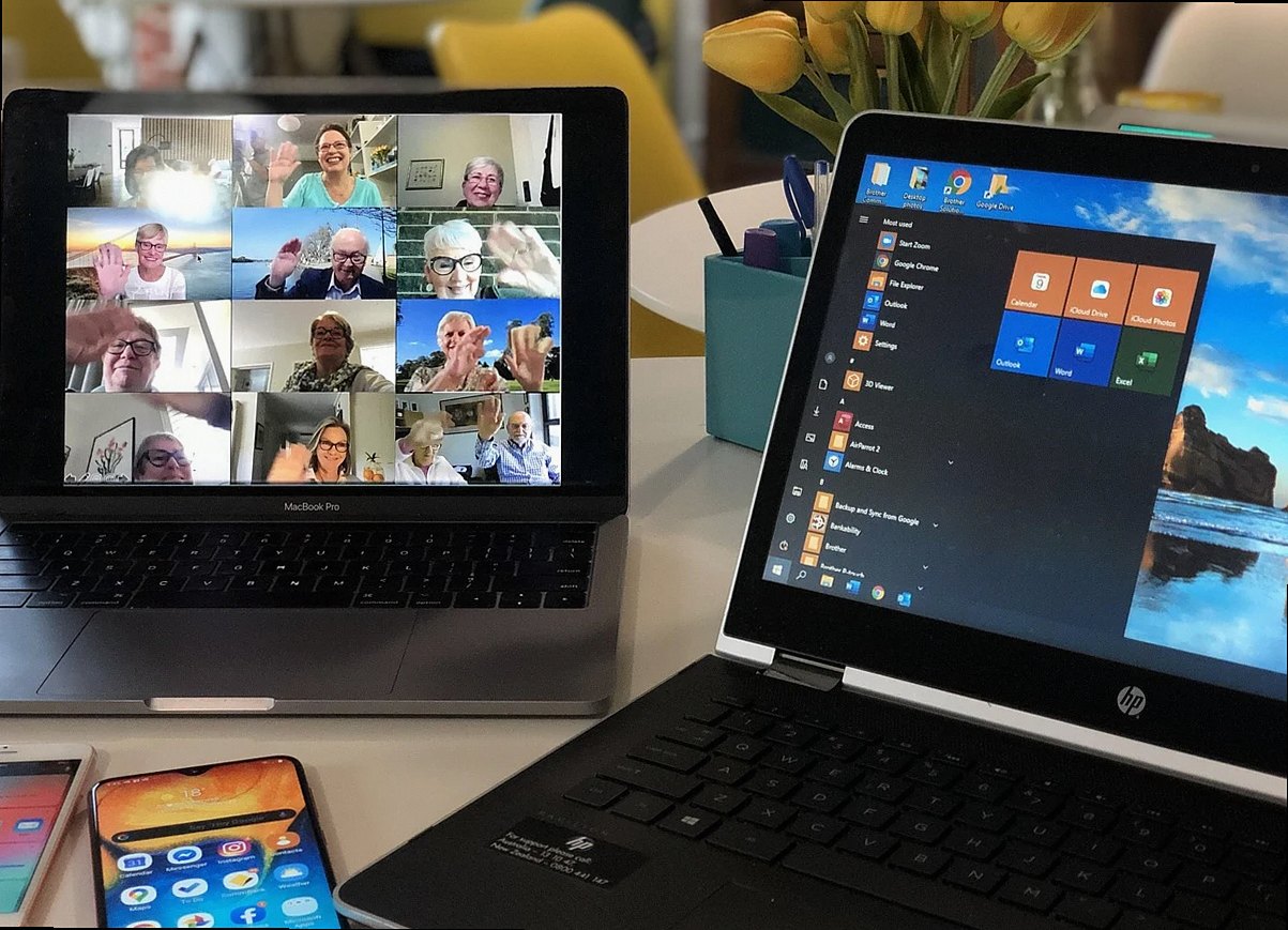 online meeting, video conference, webinar, technology, devices, computers and phones, online meeting, online meeting, on